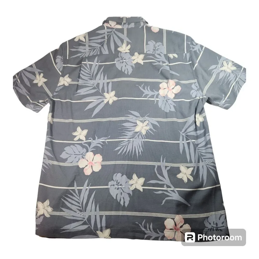 Tommy Bahama Shirt Mens M 100% Silk Hawaiian Casual Short Sleeve Button Down